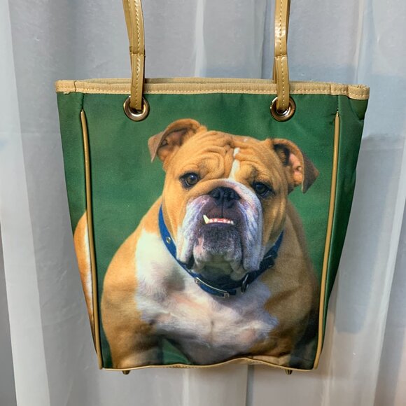 Vintage Braciano Rhinestone Bulldog Tote - Picture 3 of 9